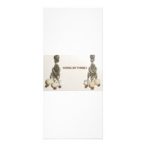 HANG IN THERE EARRINGS PERSONALIZED RACK CARD