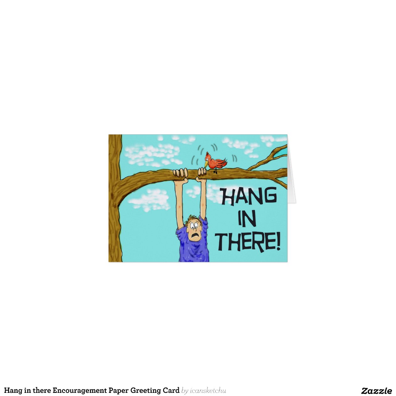 Hang in there Encouragement Paper Greeting Card | Zazzle