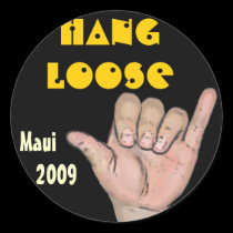 Hang loose (customizable) stickers
