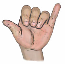 Hang loose photo cutout