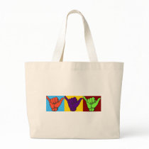 Hang loose Warhol ASL design Tote Bag