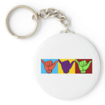Hang loose Warhol ASL design Keychains