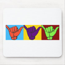 Hang loose Warhol ASL design Mouse Pads