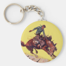 Hang On Cowboy Keychains