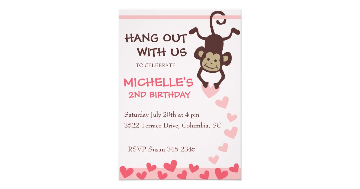 Hang Out Birthday Party Card Zazzle