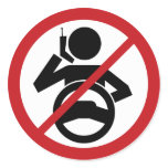 Hang Up and Drive Round Stickers