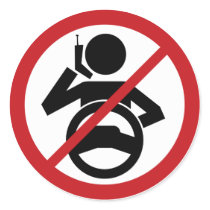 Hang Up and Drive Round Stickers