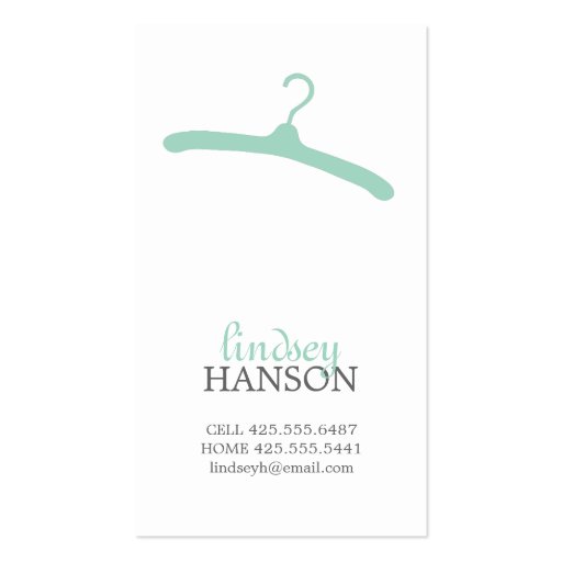 Hanger Calling Card Business Card (front side)