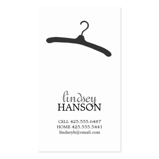 Hanger Calling Card Business Card Template (front side)