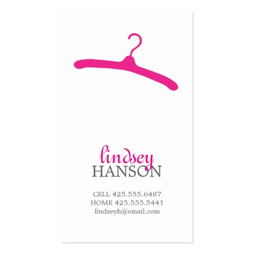 Hanger Calling Card Business Card Templates