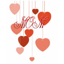 Hangin' Hearts Mom T-Shirt by Lotacats Hangin' Hearts Mom T-Shirt