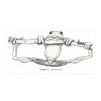 "HANGIN' ON" FROG Art Poster posters by RavenSpiritPrints "HANGIN' ON" FROG Art Poster posters