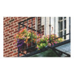 Hanging Baskets on Fire Escape Rectangle Stickers