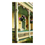 Hanging Baskets on Porch Customized Photo Card