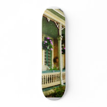 Hanging Baskets on Porch Custom Skateboard