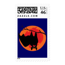 Hanging Bat Postage Stamp