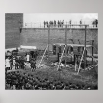 Hanging Bodies of Lincoln Conspirators, 1865 Posters