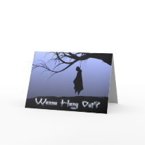 Hanging Corpse Halloween Card