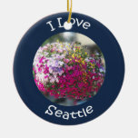 Hanging Flowers Circle Christmas Ornament
