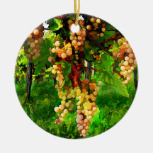 Hanging Grapes on the Vines Christmas Tree Ornaments