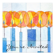 Hanging Hanukkah Candles Announcement