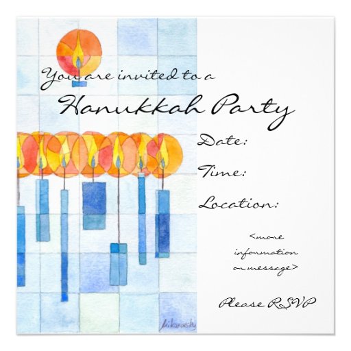 Hanging Hanukkah Candles Announcement