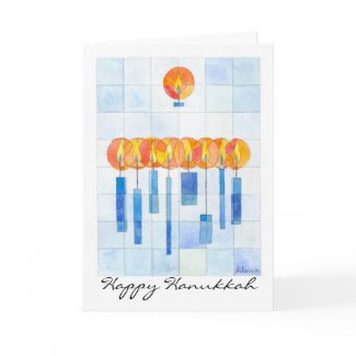 Hanging Hanukkah Candles card Hanging Hanukkah Candles card