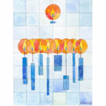 Hanging Hanukkah Candles Ornament photo sculptures by mikanovsky Hanging Hanukkah Candles Ornament photo sculptures