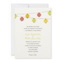 Hanging Lanterns Wedding Invitation invitation