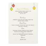 Hanging Lanterns Wedding Menu Card Personalized Announcements