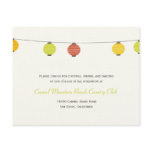 Hanging Lanterns Wedding Reception Card Custom Invitations