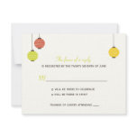 Hanging Lanterns Wedding RSVP Card Personalized Invite