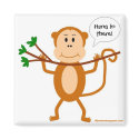 Hanging Monkey magnet by slamdunksapparel Hanging Monkey magnet
