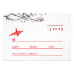 Hanging Origami Paper Cranes Tree Wedding RSVP invitations