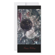 Hanging Ornaments on Christmas Tree Photo Card