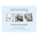 Hanging Pictures Birth Announcement - Baby Boy postcards