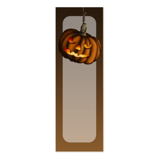 Hanging Pumpkin, bookmark pack or business cards