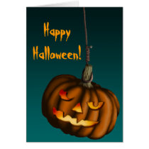 Hanging Pumpkin, greeting card