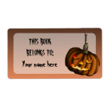 Hanging Pumpkin, shipping labels or bookplates