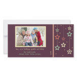 Hanging Stars Photo Card (eggplant)