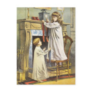 Hanging Stockings postcard