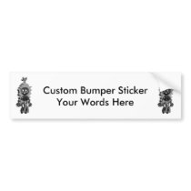 Hanging Teddy Black & White Negative bumper stickers by DigitalDaynas Hanging Teddy Black & White Negative bumper stickers