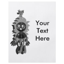 Hanging Teddy Black & White Negative flyers by DigitalDaynas Hanging Teddy Black & White Negative flyers