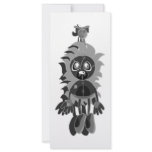 Hanging Teddy Black &amp; White Negative Full Color Rack Card