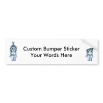 Hanging Teddy Blue bumper stickers by DigitalDaynas Hanging Teddy Blue bumper stickers