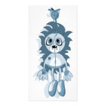 Hanging Teddy Blue Customized Photo Card