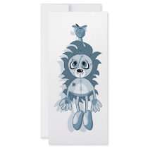 Hanging Teddy Blue rack cards