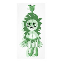 Hanging Teddy Green Photo Greeting Card