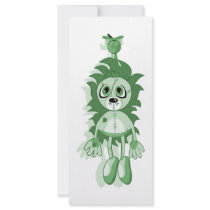Hanging Teddy Green Custom Rack Card