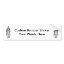 Hanging Teddy Grey Black & White bumper stickers by DigitalDaynas Hanging Teddy Grey Black & White bumper stickers